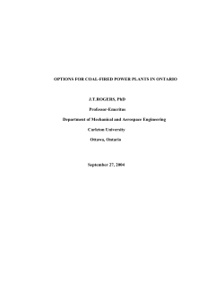 options for coal-fired power plants in ontario