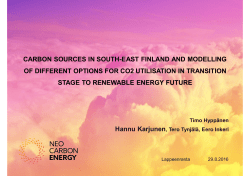 carbon sources in south-east finland and modelling of different
