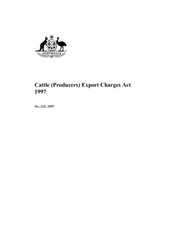 Cattle (Producers) Export Charges Bill