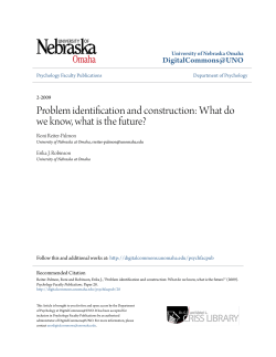 Problem identification and construction