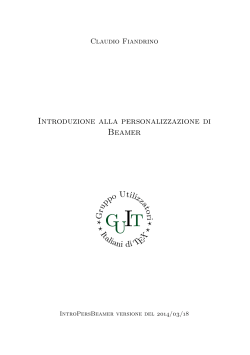 Introduzione alla personalizzazione di Beamer
