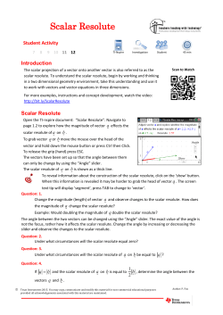 Scalar Resolutes - TI Education