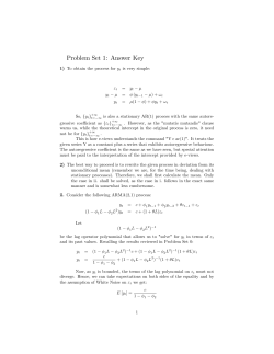 Problem Set 1: Answer Key