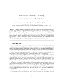 Round robin scheduling - a survey