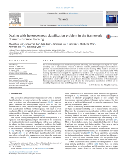 Dealing with heterogeneous classification problem in the framework