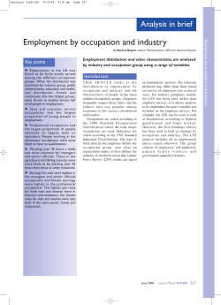 Employment by occupation and industry