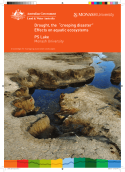 Drought, the &ldquo;creeping disaster&rdquo; Effects on aquatic ecosystems PS