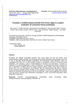 Fucoidan a sulfated polysaccharide from brown algae is a potent