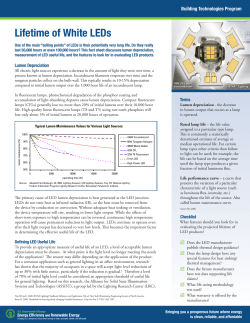 Lifetime of White LEDs - Conservation OnLine