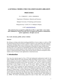 A GENERAL MODEL FOR COLLISION