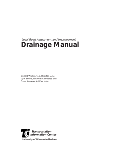 Drainage Manual - University of Wisconsin&ndash;Madison
