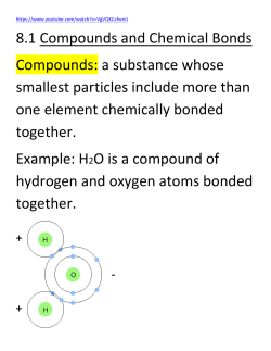 Compounds and Chemical Bonds