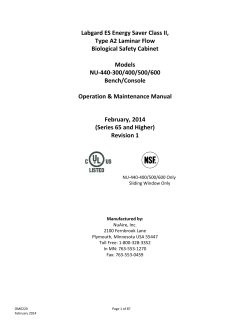 Labgard ES Energy Saver Class II, Type A2 Laminar Flow