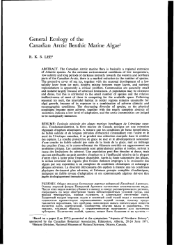 General Ecology of the Canadian Arctic Benthic Marine Algae