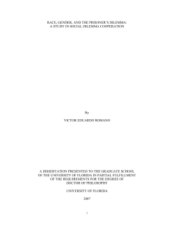 RACE, GENDER, AND THE PRISONER`S DILEMMA