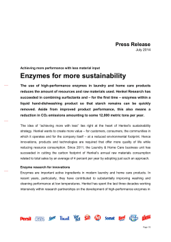 Enzymes for more sustainability