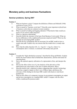 Monetary policy and business fluctuations