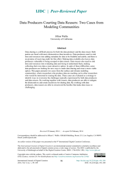 Data Producers Courting Data Reusers