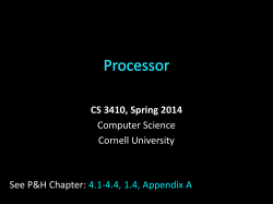 CS 3410, Spring 2014 - Cornell Computer Science