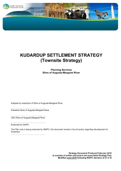 KUDARDUP SETTLEMENT STRATEGY (Townsite Strategy)