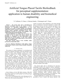 Artificial Tongue-Placed Tactile Biofeedback for perceptual