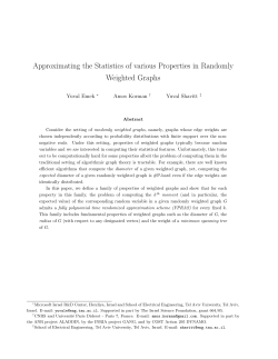Approximating the Statistics of various Properties in Randomly