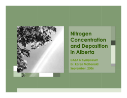 Nitrogen Concentration and Deposition in Alberta