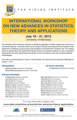 international workshop on new advances in statistics: theory and