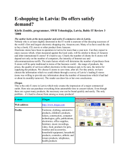 E-shopping in Latvia: Do offers satisfy demand?