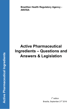Active Pharmaceutical Ingredients – Questions and