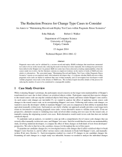 The Reduction Process for Change Type Cases to Consider