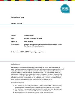 The SeaChange Trust JOB DESCRIPTION Job Title: Senior