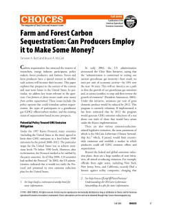 Farm and Forest Carbon Sequestration: Can Producers