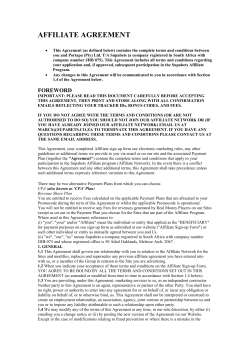 affiliate agreement