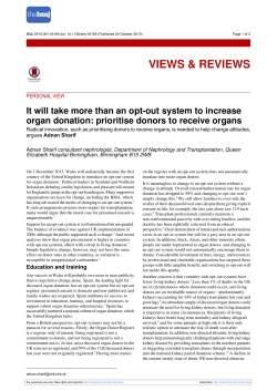 It will take more than an opt-out system to increase organ donation