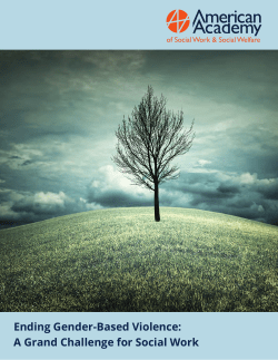 Ending Gender-Based Violence - American Academy of Social Work