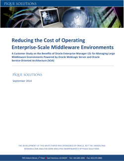 Reducing the Cost of Operating Enterprise-Scale