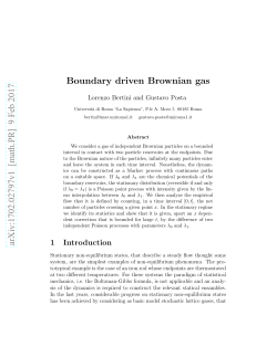 Boundary driven Brownian gas