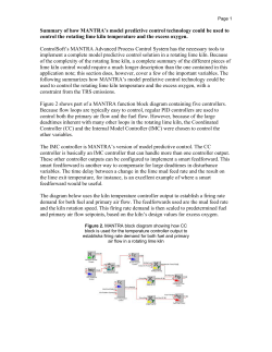 Summary of how MANTRA`s model predictive