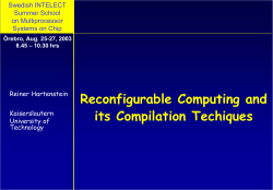 ppt - Xputer Lab Configware Engineering for Reconfigurable