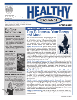 Tips To Increase Your Energy and Mood