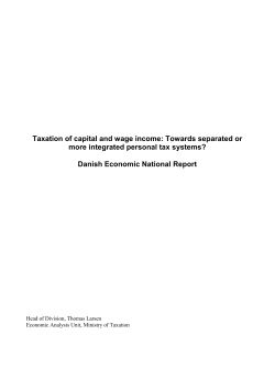 Economic National Report &ndash; Denmark