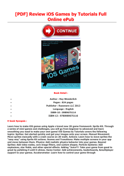 Review iOS Games by Tutorials Full Online ePub