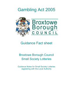 External lottery managers - Broxtowe Borough Council