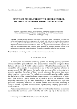 finite set model predictive speed control of induction motor with long