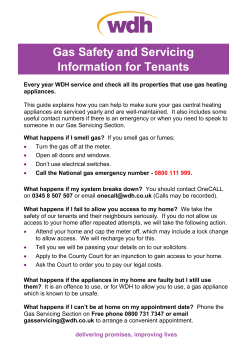 Gas Safety and Servicing Information for Tenants