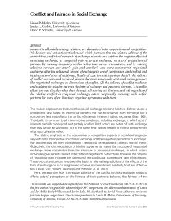 Conflict and Fairness in Social Exchange