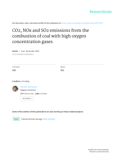 CO2, NOx and SO2 emissions from the combustion of coal with high