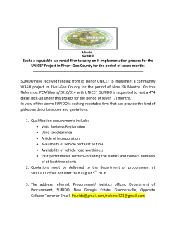 Seeks a reputable car rental firm to carry on it implementation