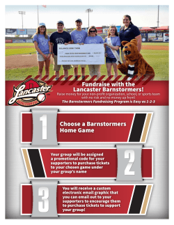 Choose a Barnstormers Home Game Fundraise with the Lancaster